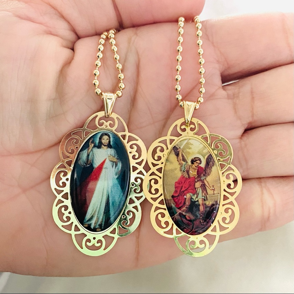 Saint Michael Necklace / Jesus Christ Necklace